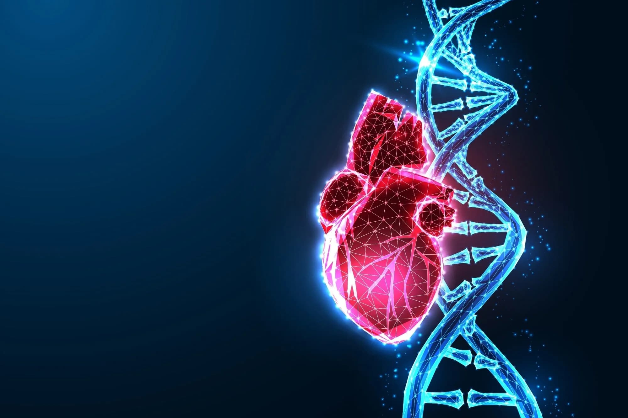 DNA and heart connection illustration