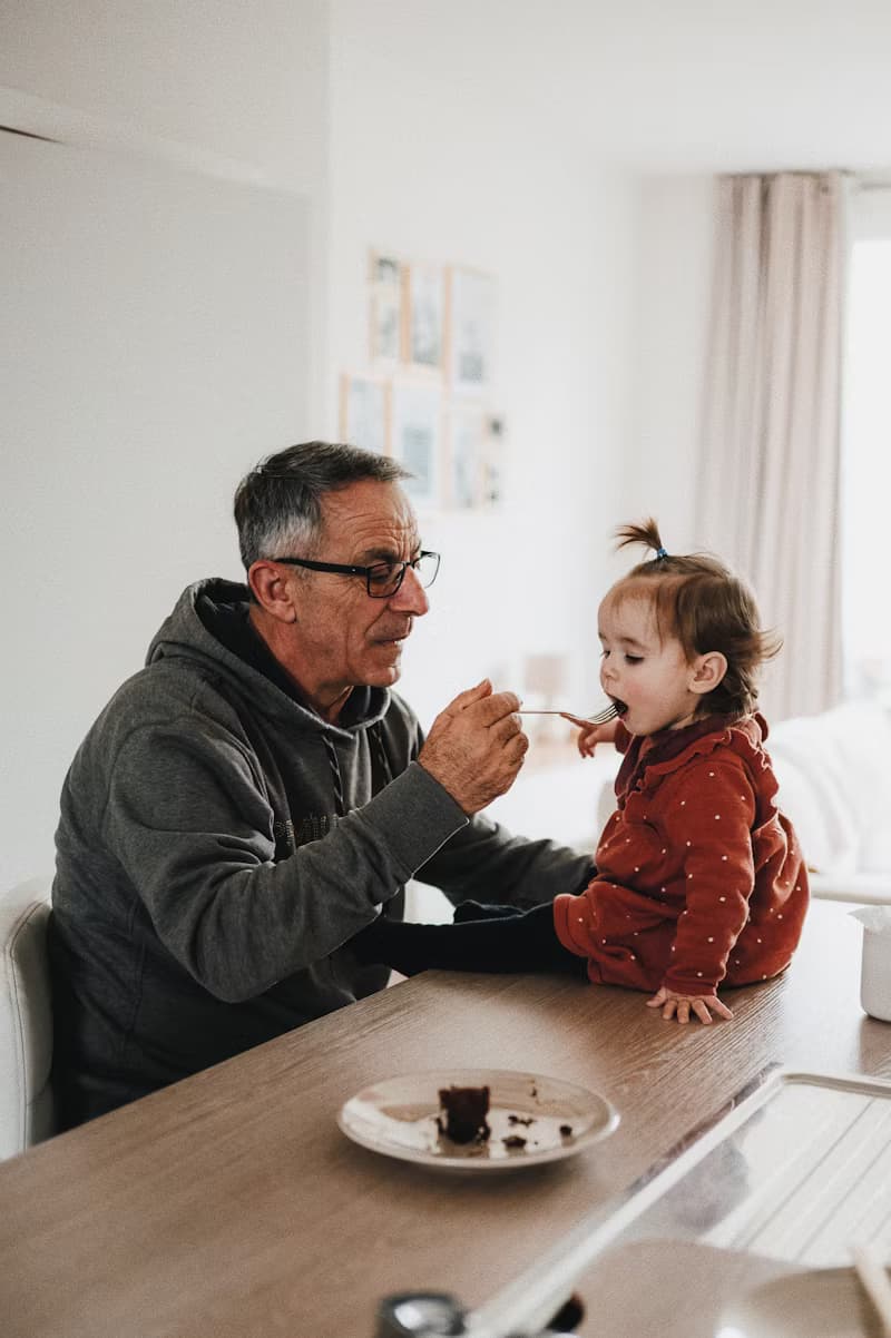 Grandpa and child