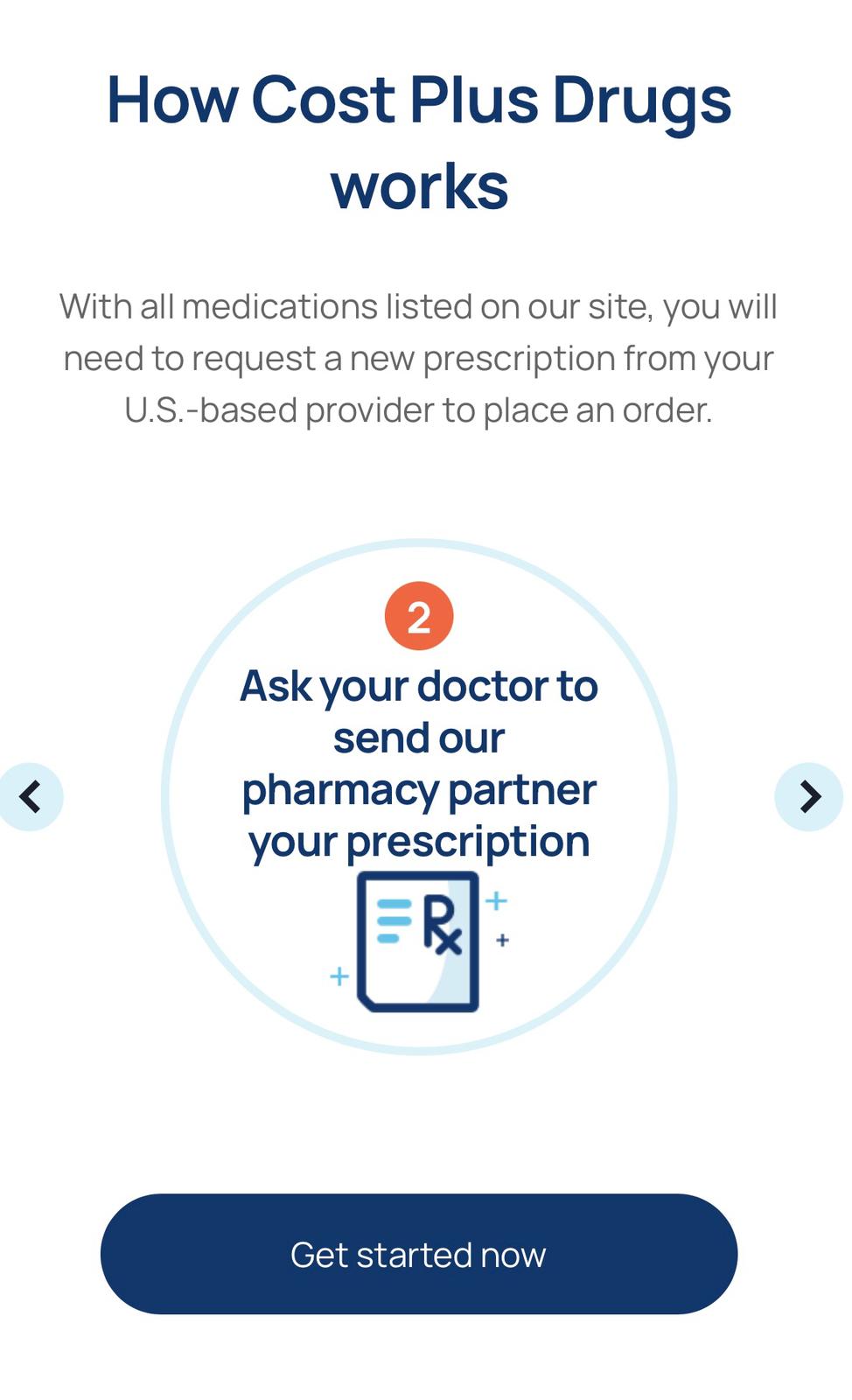 Step 2: Sign up for a Cost Plus Drugs account